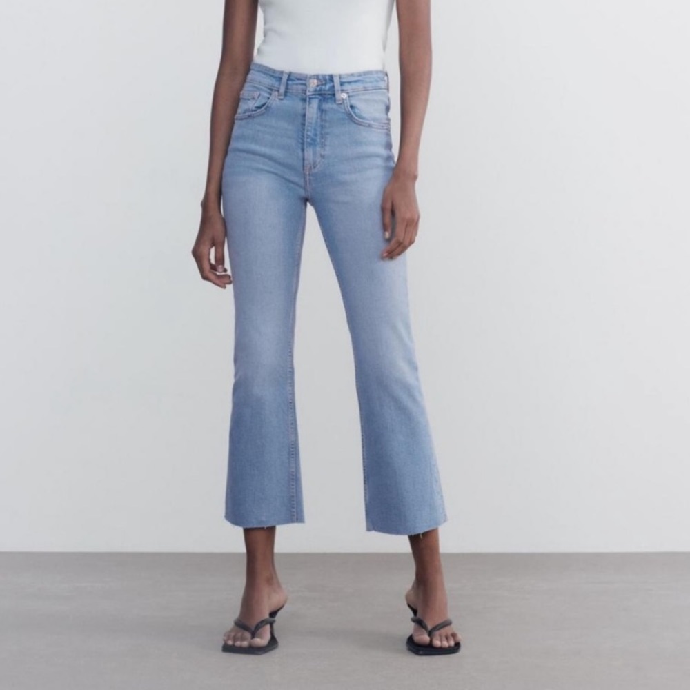 Zara cropped flared jeans size eur36 us06
